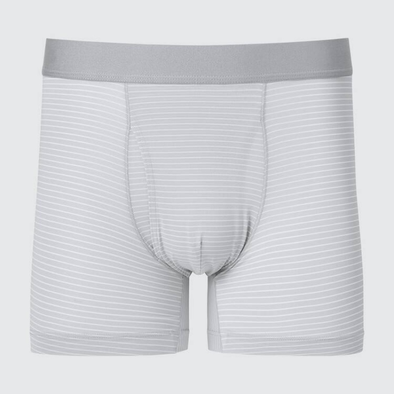 Sous Vêtement Uniqlo Airism Striped Boxers Homme Blanche | 7787869