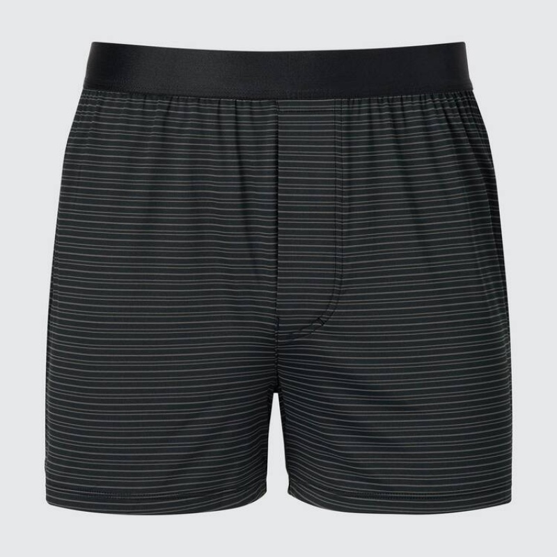 Sous Vêtement Uniqlo Airism Trunks Homme Noir | 1629507