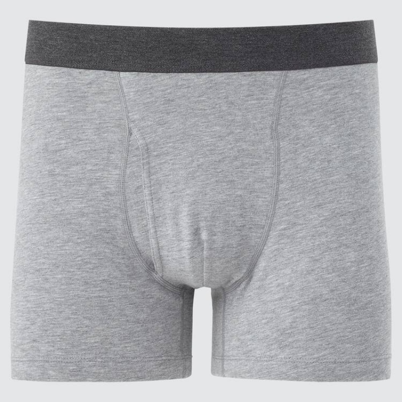 Sous Vêtement Uniqlo Supima Cotton Boxers Homme Grise | 2307580