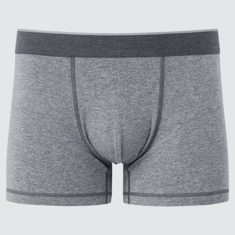 Sous Vêtement Uniqlo Supima Cotton Low Rise Boxer Homme Grise | 3138143