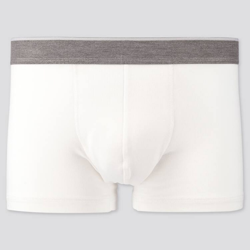 Sous Vêtement Uniqlo Supima Cotton Low Rise Trunks Homme Blanche | 1014591