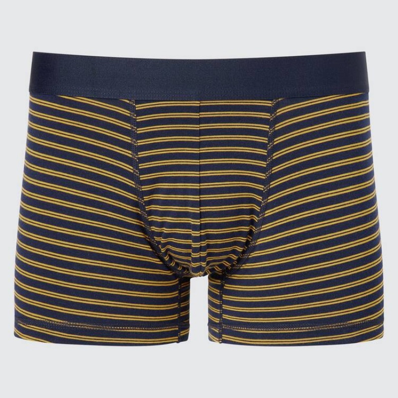 Sous Vêtement Uniqlo Supima Cotton Striped Low Rise Boxer Homme Marron | 6437627