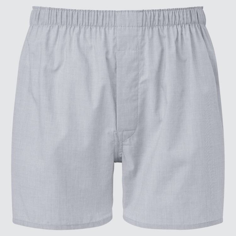Sous Vêtement Uniqlo Woven Broadcloth Boxer Homme Grise | 8889584