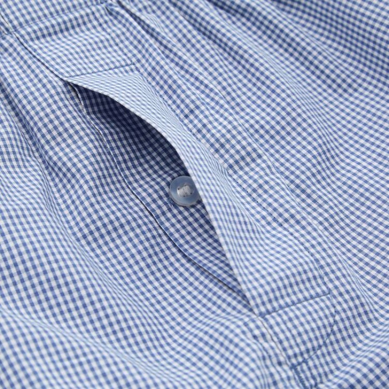 Sous Vêtement Uniqlo Woven Checked Boxer Homme Bleu Marine | 2878813