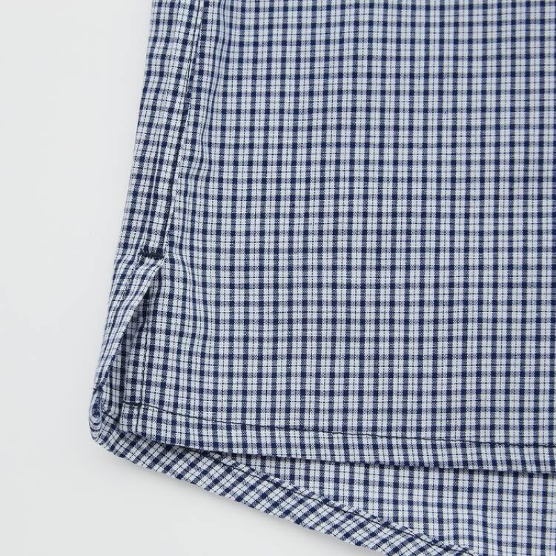Sous Vêtement Uniqlo Woven Checked Boxer Homme Bleu Marine | 7576442