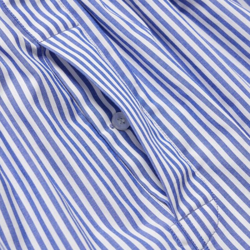 Sous Vêtement Uniqlo Woven London Striped Boxer Homme Bleu | 7367561
