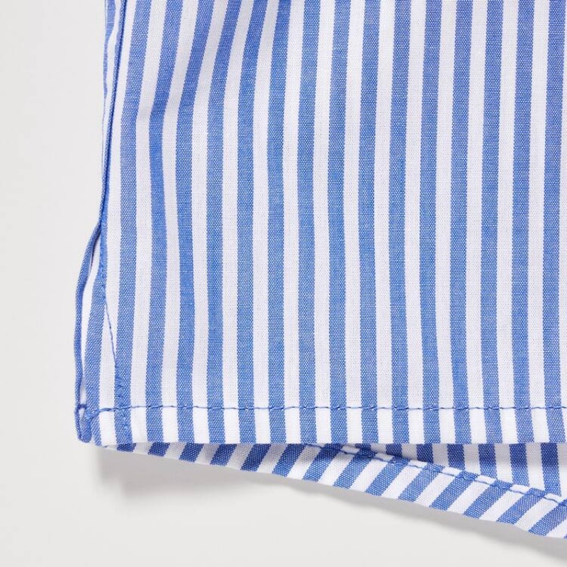 Sous Vêtement Uniqlo Woven Striped Boxer Homme Bleu | 9674126