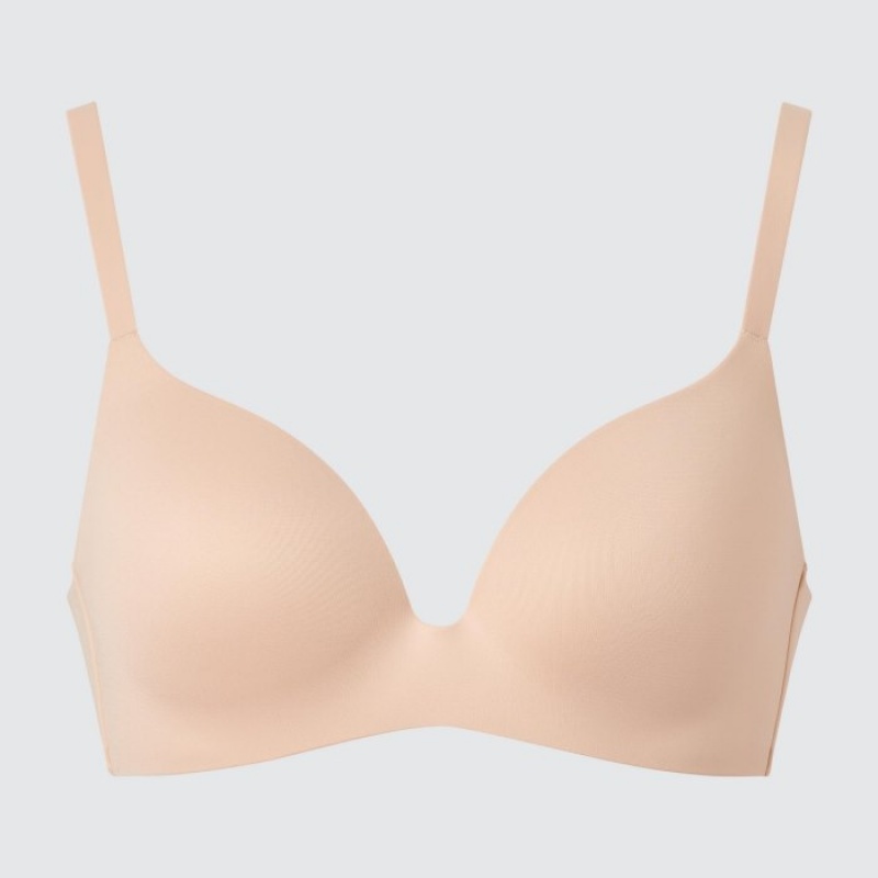 Soutien Gorge Uniqlo Wireless (3D Hold) Femme Beige | 830664