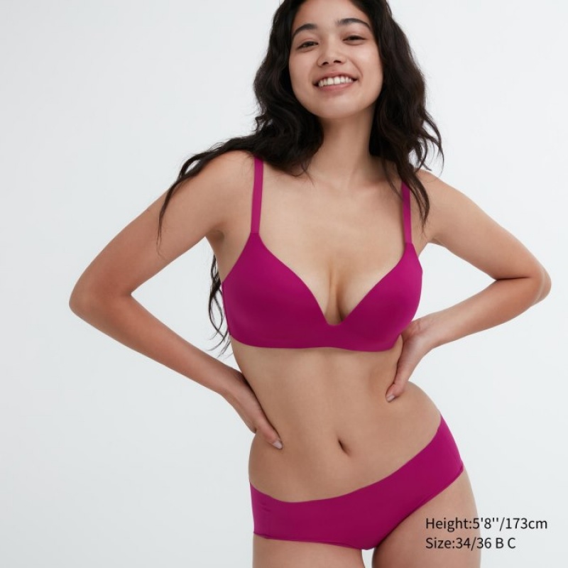Soutien Gorge Uniqlo Wireless (3D Hold) Femme Rouge | 2237539