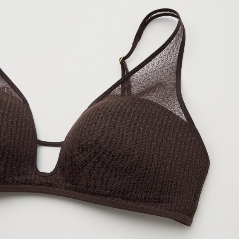 Soutien Gorge Uniqlo Wireless Mesh Femme Marron | 3789475