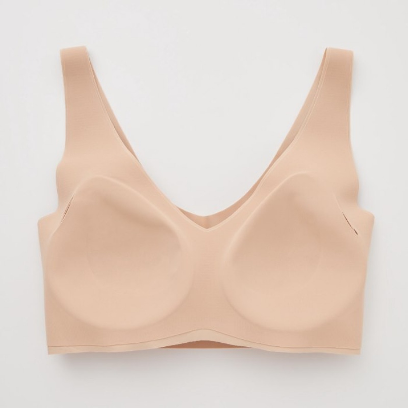 Soutien Gorge Uniqlo Wireless Ultra Relax Femme Beige | 3423180