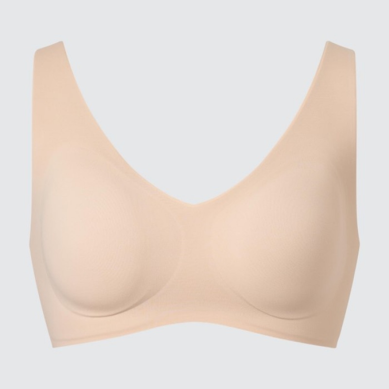 Soutien Gorge Uniqlo Wireless Ultra Relax Femme Beige | 1076013