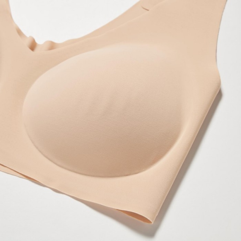 Soutien Gorge Uniqlo Wireless Ultra Relax Femme Beige | 1076013