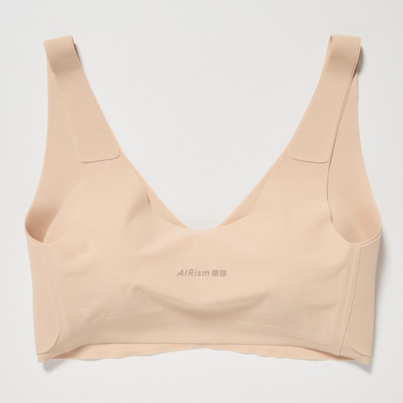 Soutien Gorge Uniqlo Wireless Ultra Relax Femme Beige | 1076013