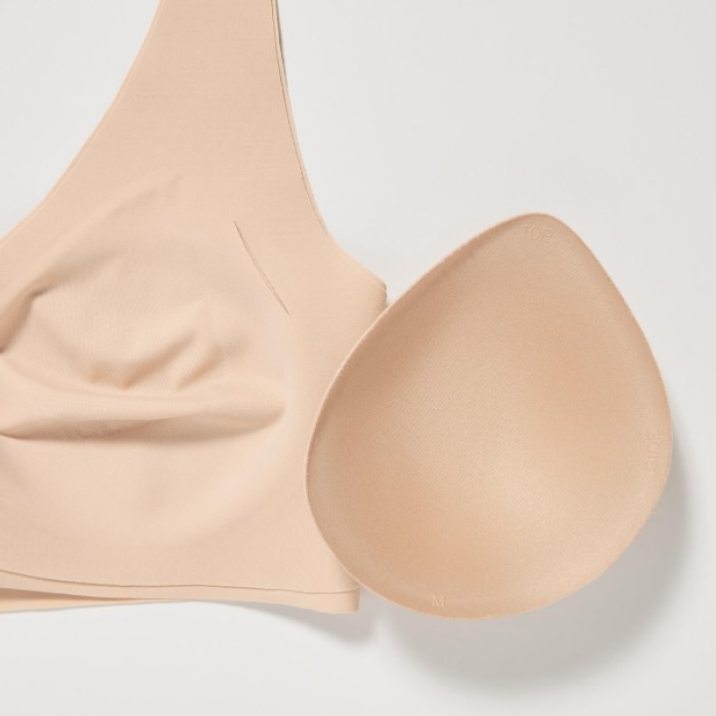 Soutien Gorge Uniqlo Wireless Ultra Relax Femme Beige | 1076013