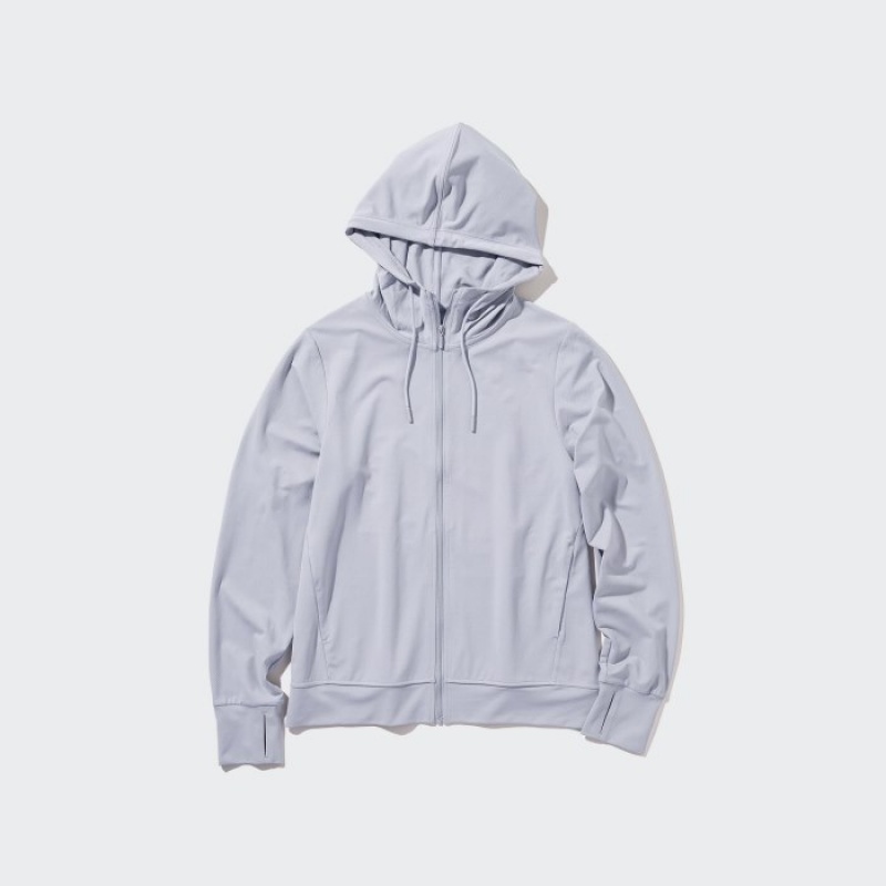 Sweat a Capuche Uniqlo AIRism Mesh UV Protection Full-Zip Femme Blanche | 9992279