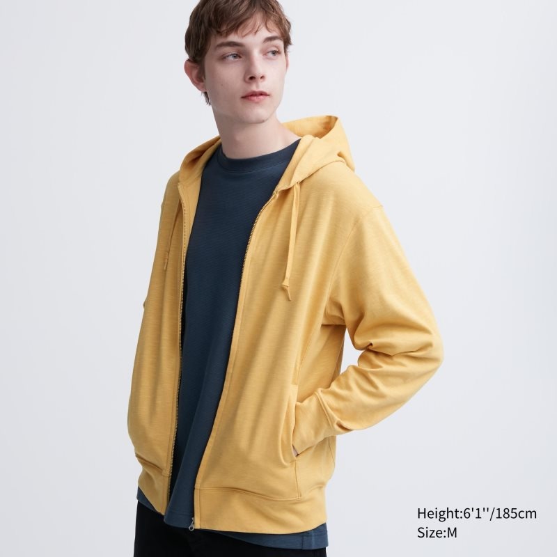 Sweat a Capuche Uniqlo Airism Uv Protection Full-zip Homme Jaune | 6990971