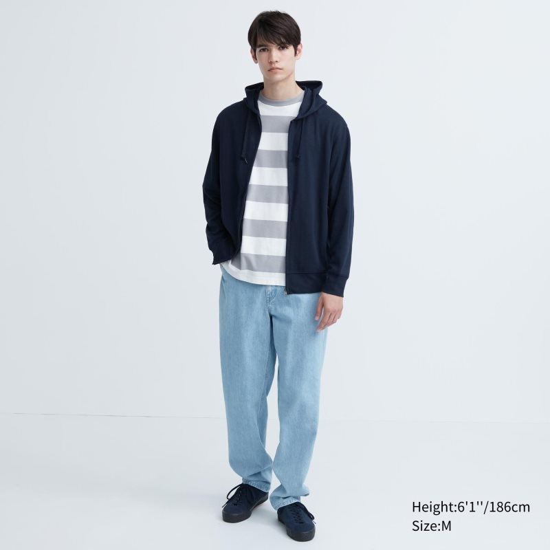 Sweat a Capuche Uniqlo Airism Uv Protection Full-zip Homme Noir | 2690603