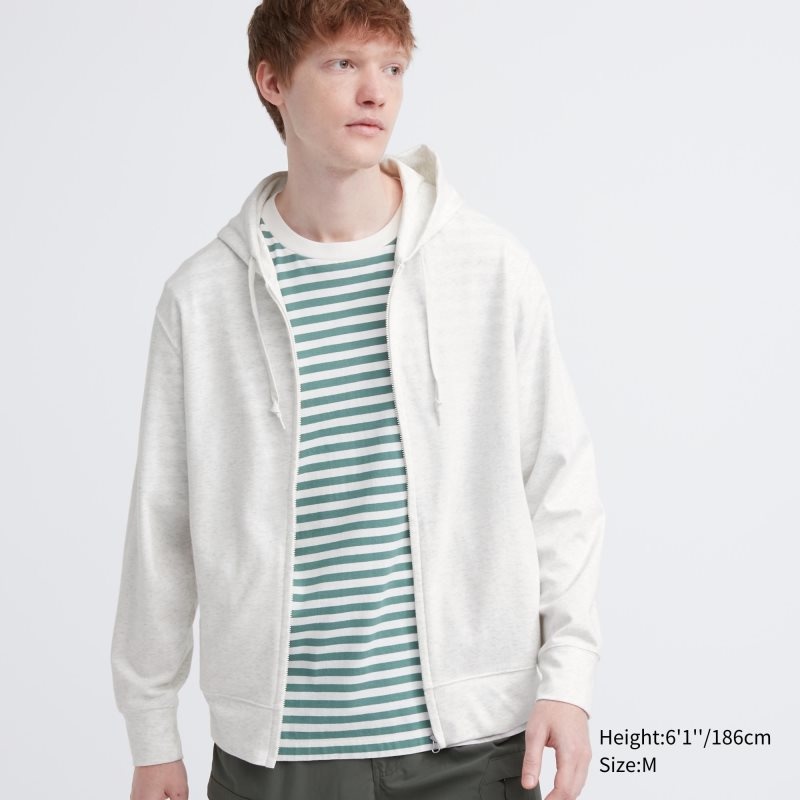 Sweat a Capuche Uniqlo Airism Uv Protection Full-zip Homme Blanche | 504175