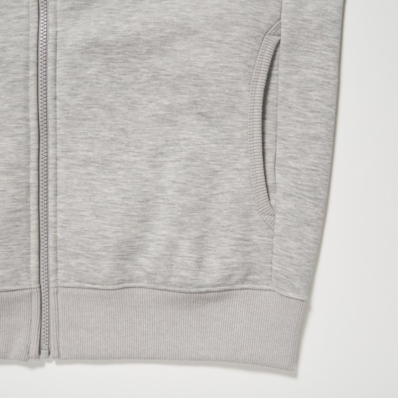 Sweat a Capuche Uniqlo Heattech Pile Lined Sweat Full-zip Homme Grise | 1575715
