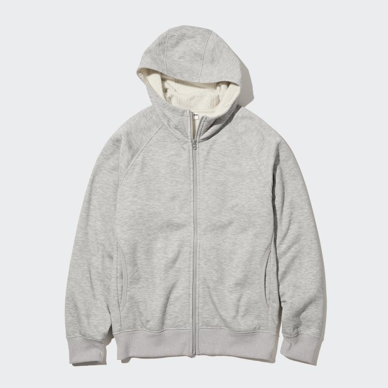 Sweat a Capuche Uniqlo Heattech Pile Lined Sweat Full-zip Homme Bleu | 5862879