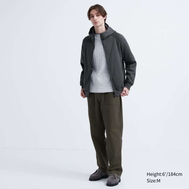 Sweat a Capuche Uniqlo Heattech Pile Lined Sweat Full-zip Homme Grise | 5732226