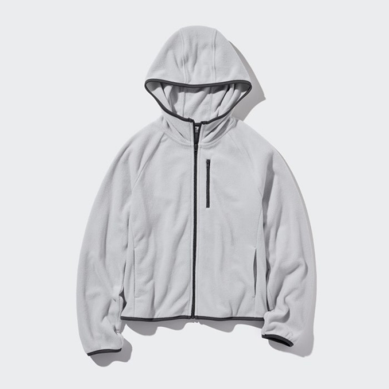 Sweat a Capuche Uniqlo Light Fleece Full-Zip Femme Rouge | 5582979