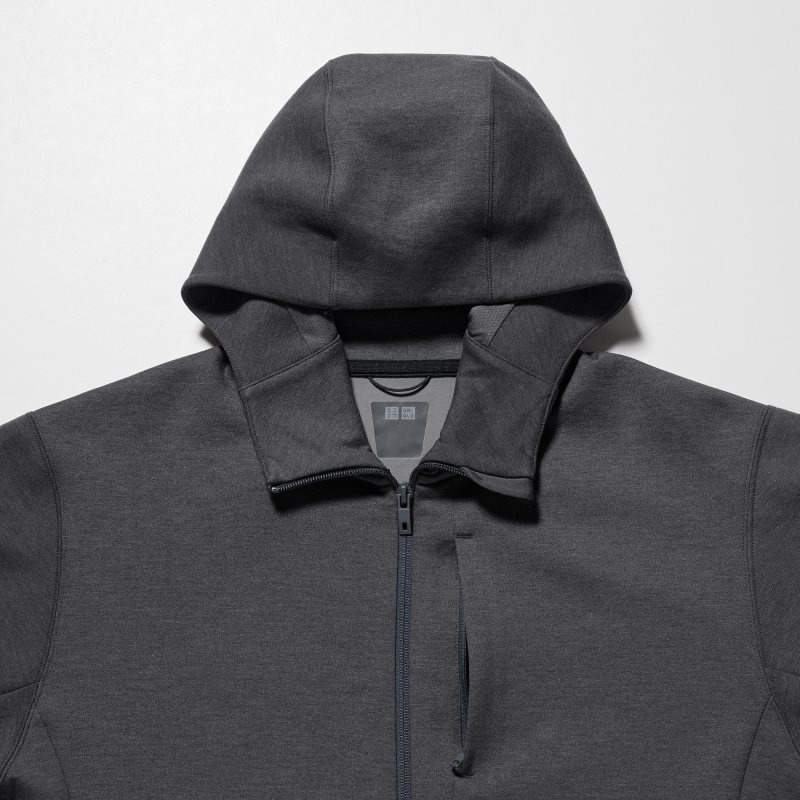 Sweat a Capuche Uniqlo Stretch Dry Sweat Long-sleeve Full-zip Homme Blanche | 2350602