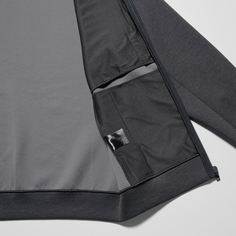 Sweat a Capuche Uniqlo Stretch Dry Sweat Long-sleeve Full-zip Homme Blanche | 2350602