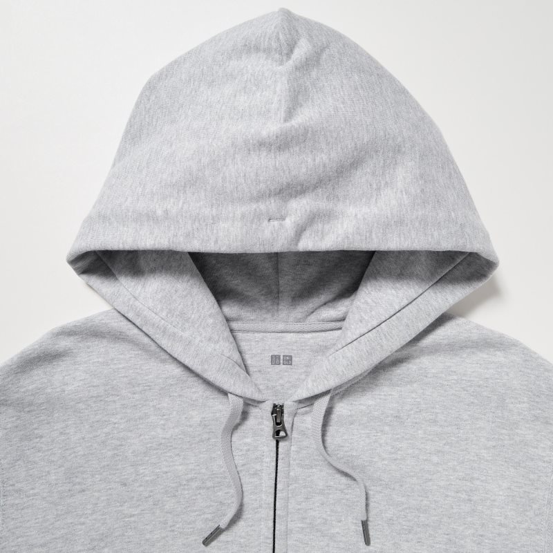 Sweat a Capuche Uniqlo Sweat Full-zip Homme Grise | 3478310