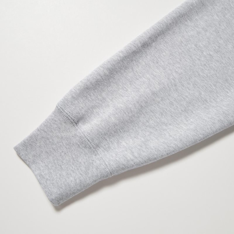 Sweat a Capuche Uniqlo Sweat Full-zip Homme Grise | 8544560