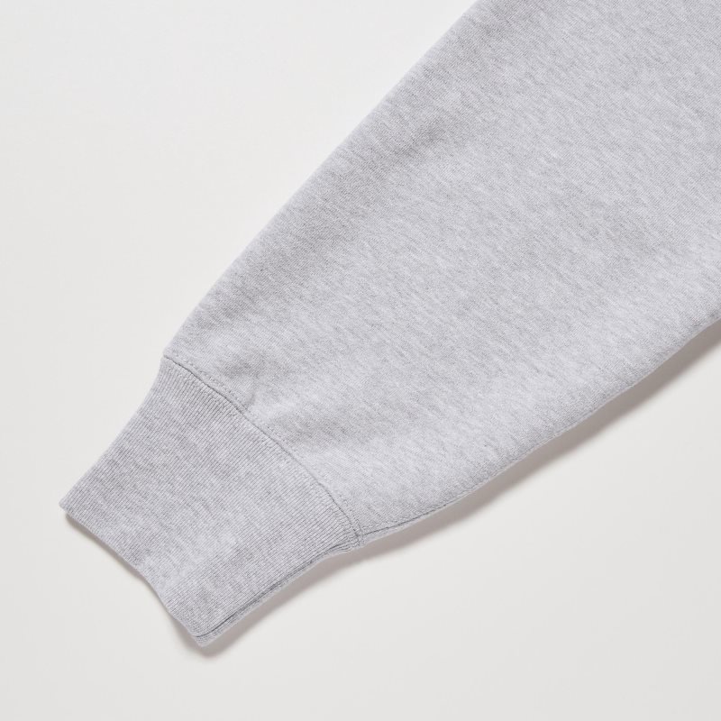 Sweat a Capuche Uniqlo Sweat Long-sleeve Full-zip Homme Grise | 5820383