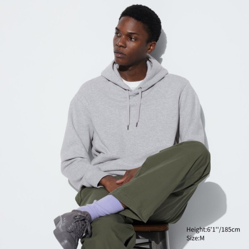 Sweat a Capuche Uniqlo Sweat Pullover Femme Grise | 2137047