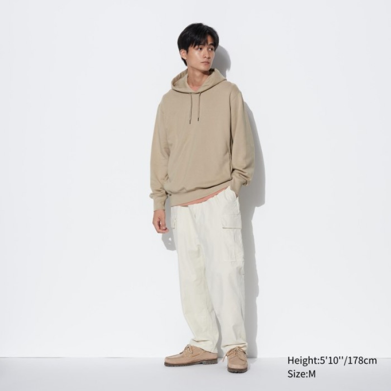 Sweat a Capuche Uniqlo Sweat Pullover Femme Beige | 5059508