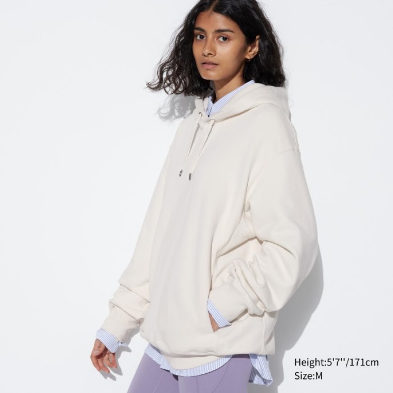 Sweat a Capuche Uniqlo Sweat Pullover Femme Blanche | 3769424