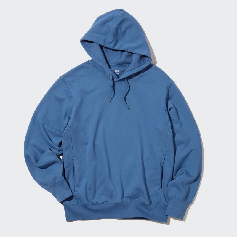 Sweat a Capuche Uniqlo Sweat Pullover Long-sleeve Homme Bleu | 1409879