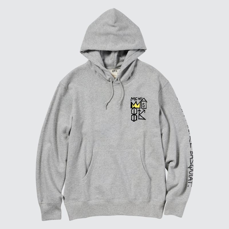 Sweat a Capuche Uniqlo Ut Archive Long Sleeve Sweat Jean-michel Basquiat Homme Grise | 46546