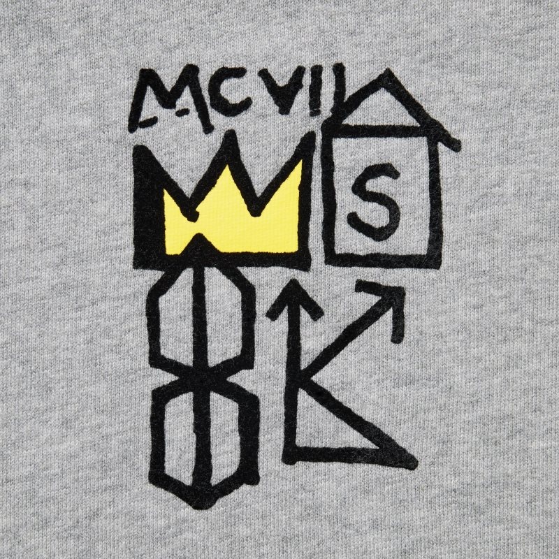 Sweat a Capuche Uniqlo Ut Archive Long Sleeve Sweat Jean-michel Basquiat Homme Grise | 46546