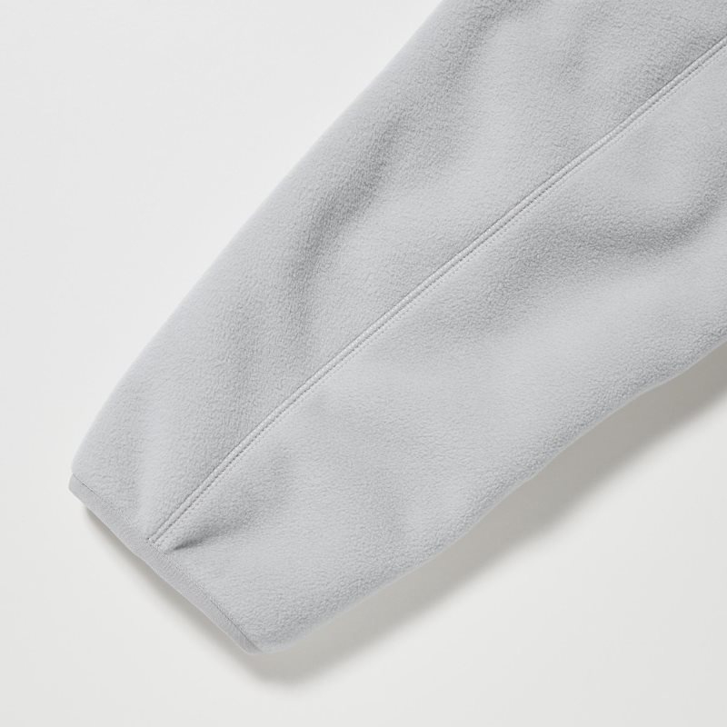 Sweat a Capuche Uniqlo Windproof Outer Fleece Full-zip Homme Grise | 1870919