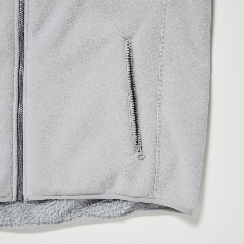 Sweat a Capuche Uniqlo Windproof Outer Fleece Full-zip Homme Grise | 1870919