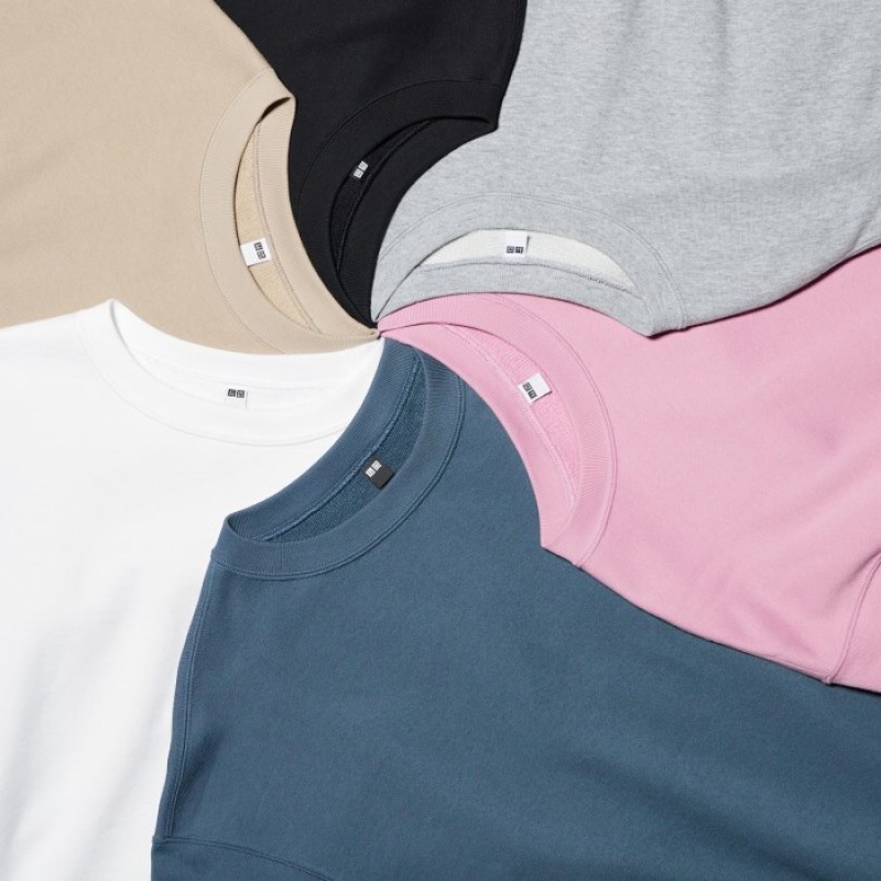 Sweats Uniqlo Crew Neck Long-Sleeve Femme Grise | 4895749
