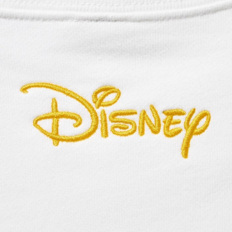 Sweats Uniqlo Mickey Shines Long-Sleeve Femme Blanche | 4330802