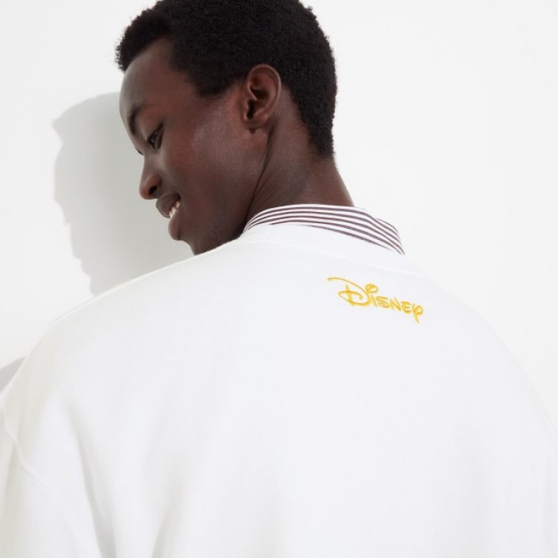 Sweats Uniqlo Mickey Shines Long-Sleeve Femme Blanche | 4330802
