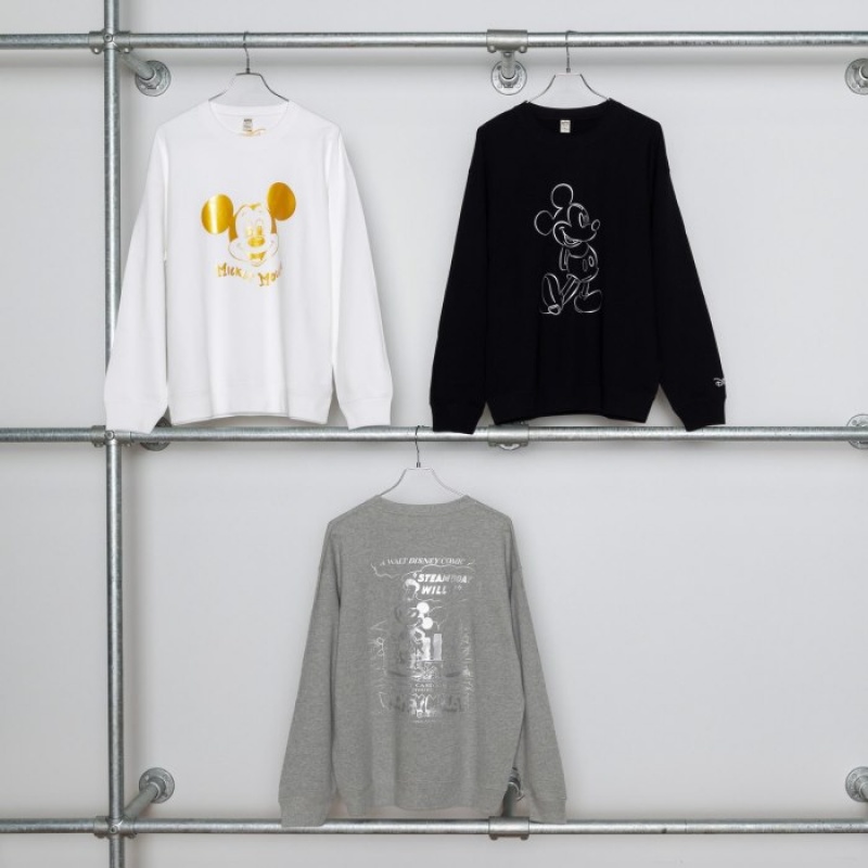 Sweats Uniqlo Mickey Shines Long-Sleeve Femme Noir | 2027622