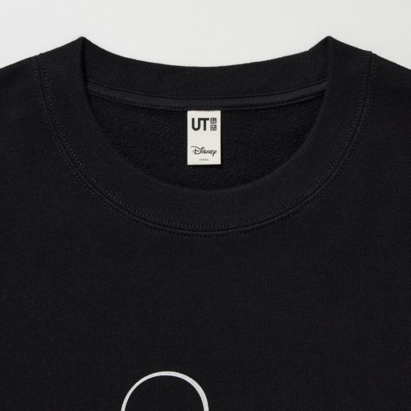 Sweats Uniqlo Mickey Shines Long-Sleeve Femme Noir | 2027622