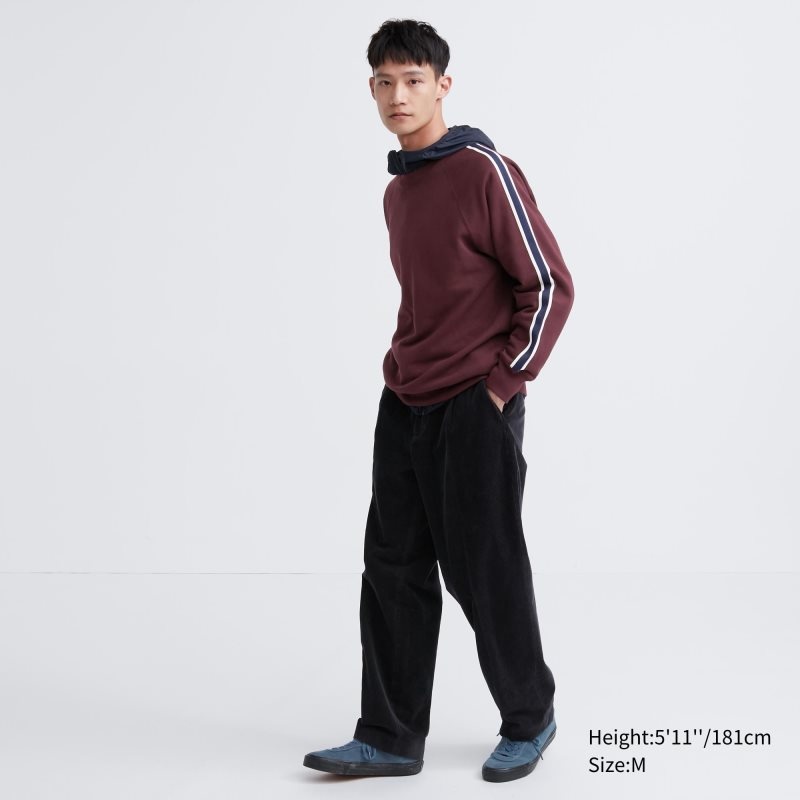 Sweats Uniqlo Side-stripe Homme Bordeaux | 7744161