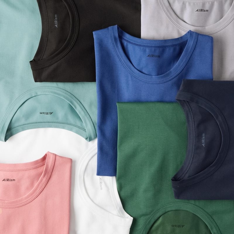 T Shirts Uniqlo Airism Cotton Crew Neck Homme Noir | 6379857