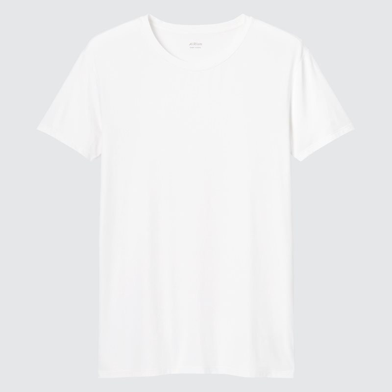 T Shirts Uniqlo Airism Crew Neck Short-sleeve Homme Blanche | 5534352