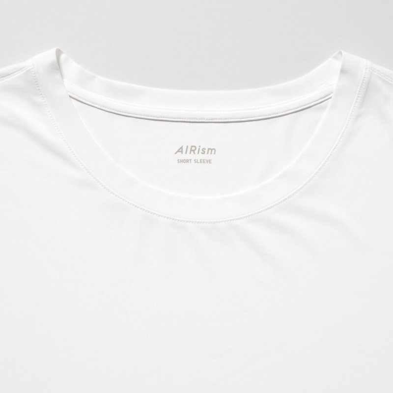 T Shirts Uniqlo Airism Crew Neck Short-sleeve Homme Blanche | 5534352