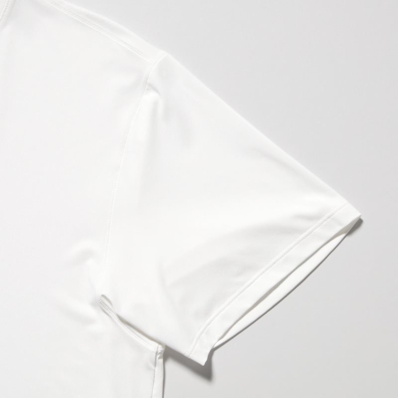 T Shirts Uniqlo Airism Crew Neck Short-sleeve Homme Blanche | 5534352